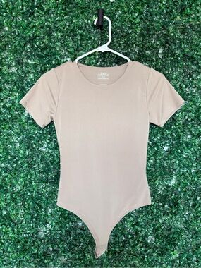 SWS Everyday Short-Sleeve Bodysuit in Taupe